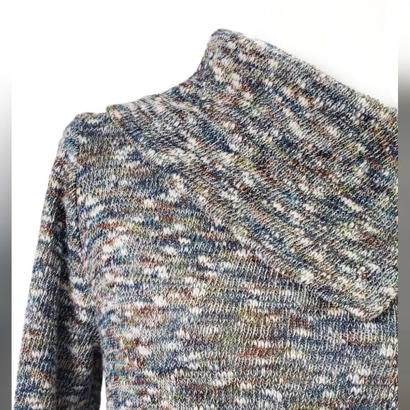 COPY - NWOT Sno Skins Asymmetrical Button Detail Space Dye Tunic Sweater - Picture 3 of 11